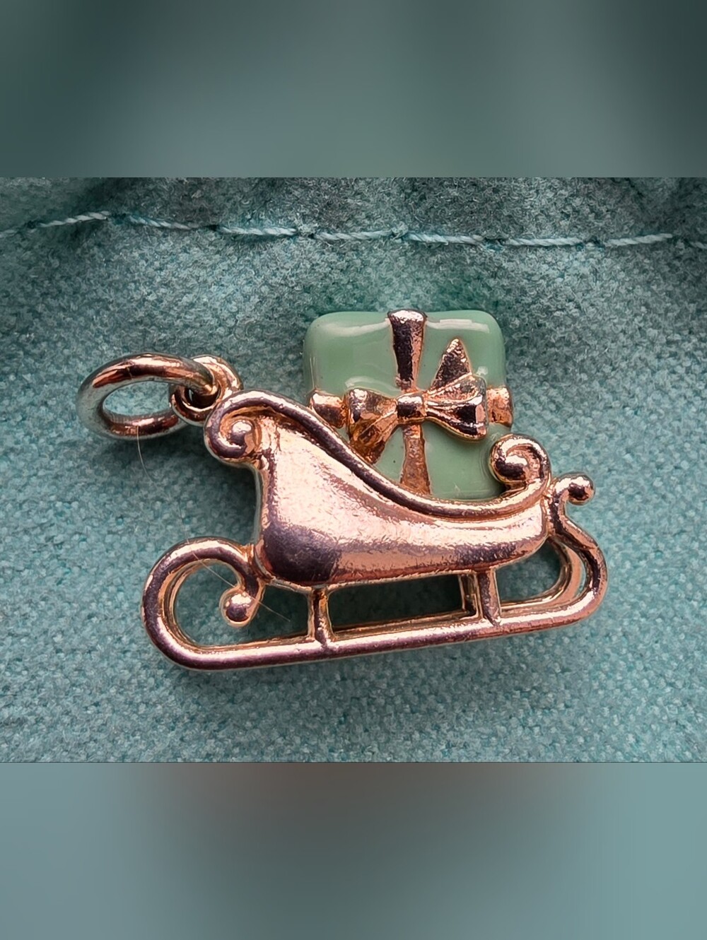 Tiffany & Co. Blue Enamel Sleigh Charm